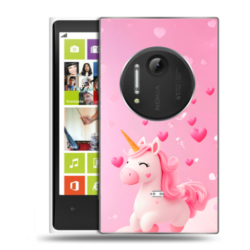 Силиконовый чехол на Nokia Lumia 1020 с принтом Единорог Силиконовый чехол на Nokia Lumia 1020 с принтом Единорог