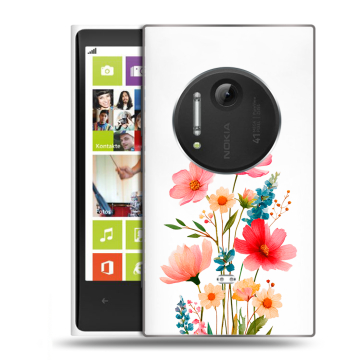 Силиконовый чехол на Nokia Lumia 1020 с принтом Цветы