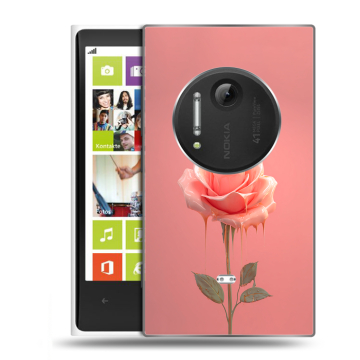 Силиконовый чехол на Nokia Lumia 1020 с принтом Розовая роза