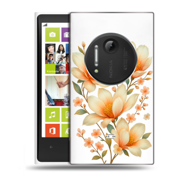 Силиконовый чехол на Nokia Lumia 1020 с принтом Цветы