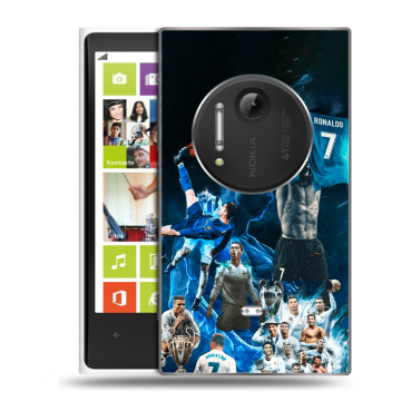 Силиконовый чехол на Nokia Lumia 1020 с принтом Реал Роналдо
