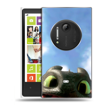 Силиконовый чехол на Nokia Lumia 1020 с принтом Как приручить дракона