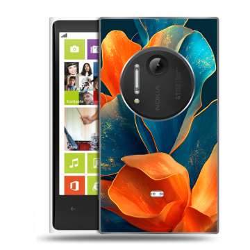 Силиконовый чехол на Nokia Lumia 1020 с принтом Цветы