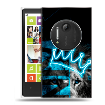 Силиконовый чехол на Nokia Lumia 1020 с принтом Король лев