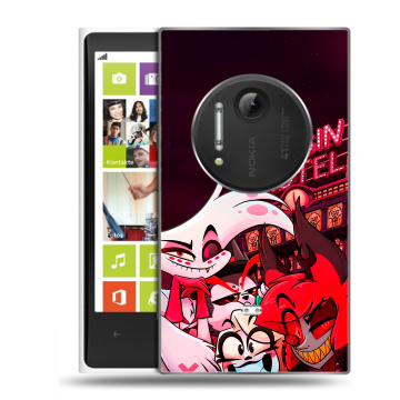 Силиконовый чехол на Nokia Lumia 1020 с принтом Hazbin Hotel Отель Хазбин Силиконовый чехол на Nokia Lumia 1020 с принтом Hazbin Hotel Отель Хазбин