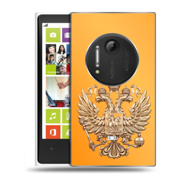 Силиконовый чехол на Nokia Lumia 1020 с принтом Герб Флаг России
