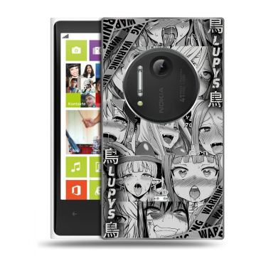 Силиконовый чехол на Nokia Lumia 1020 с принтом Ahegao Ахегао Аниме