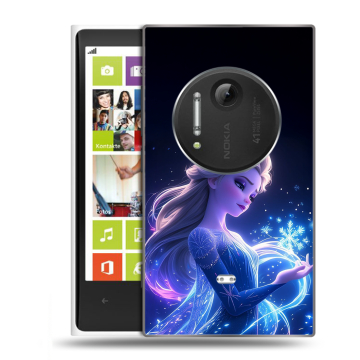 Силиконовый чехол на Nokia Lumia 1020 с принтом Холодное сердце Frozen