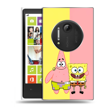 Силиконовый чехол на Nokia Lumia 1020 с принтом Спанч боб Спанчбоб