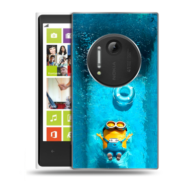 Силиконовый чехол на Nokia Lumia 1020 с принтом Миньоны