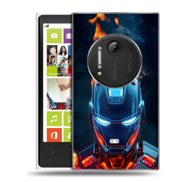 Силиконовый чехол на Nokia Lumia 1020 с принтом IronMan Железный человек