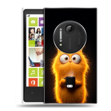Силиконовый чехол на Nokia Lumia 1020 с принтом Смешной кот