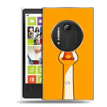 Силиконовый чехол на Nokia Lumia 1020 с принтом Смешная утка
