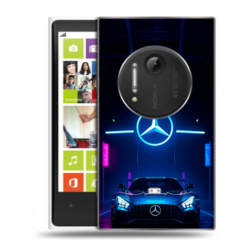 Силиконовый чехол на Nokia Lumia 1020 с принтом Mercedes Мерседес
