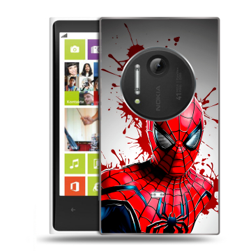 Силиконовый чехол на Nokia Lumia 1020 с принтом Spiderman Человек паук Силиконовый чехол на Nokia Lumia 1020 с принтом Spiderman Человек паук