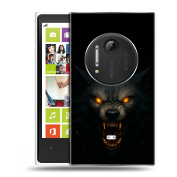 Силиконовый чехол на Nokia Lumia 1020 с принтом Волк