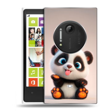 Силиконовый чехол на Nokia Lumia 1020 с принтом милая панда