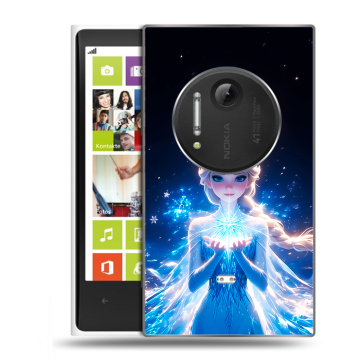 Силиконовый чехол на Nokia Lumia 1020 с принтом Холодное сердце Frozen