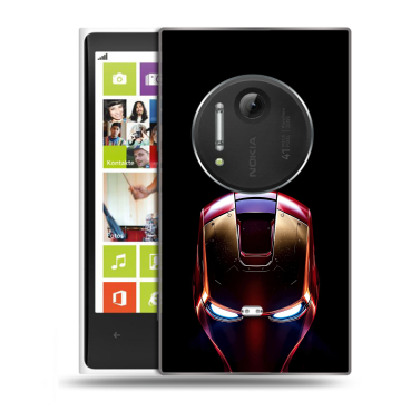 Силиконовый чехол на Nokia Lumia 1020 с принтом IronMan Железный человек