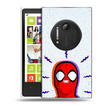 Силиконовый чехол на Nokia Lumia 1020 с принтом Spiderman Человек паук