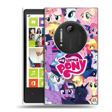 Силиконовый чехол на Nokia Lumia 1020 с принтом My little pony Дружба чудо