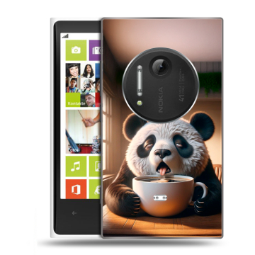 Силиконовый чехол на Nokia Lumia 1020 с принтом смешная панда Силиконовый чехол на Nokia Lumia 1020 с принтом смешная панда