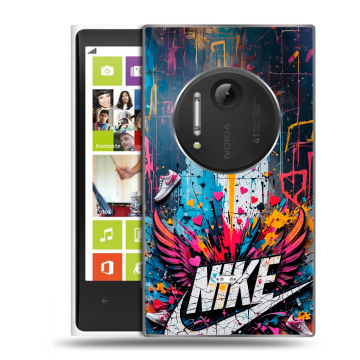 Силиконовый чехол на Nokia Lumia 1020 с принтом Nike Найк