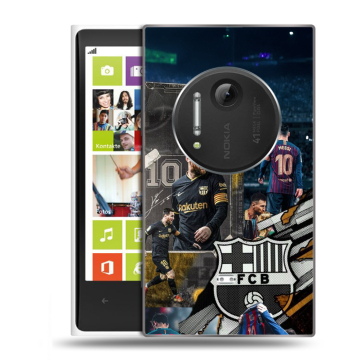 Силиконовый чехол на Nokia Lumia 1020 с принтом Messi Barcelona Силиконовый чехол на Nokia Lumia 1020 с принтом Messi Barcelona