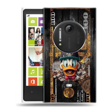 Силиконовый чехол на Nokia Lumia 1020 с принтом Дональд Дак Доллар