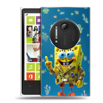 Силиконовый чехол на Nokia Lumia 1020 с принтом Спанч боб Спанчбоб Силиконовый чехол на Nokia Lumia 1020 с принтом Спанч боб Спанчбоб
