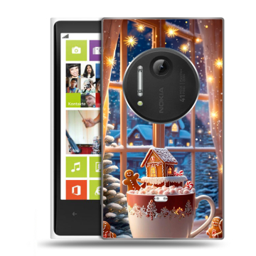 Силиконовый чехол на Nokia Lumia 1020 с принтом Новый год
