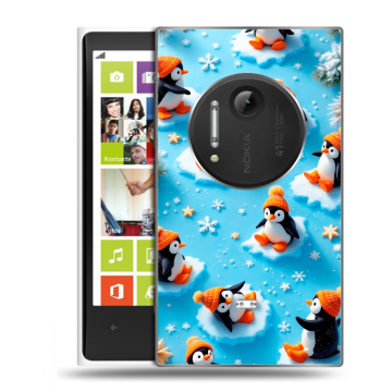 Силиконовый чехол на Nokia Lumia 1020 с принтом Новый год