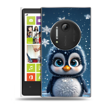 Силиконовый чехол на Nokia Lumia 1020 с принтом Новый год