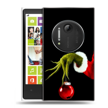 Силиконовый чехол на Nokia Lumia 1020 с принтом Новый год Гринч