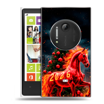 Силиконовый чехол на Nokia Lumia 1020 с принтом Новый год