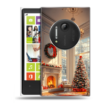 Силиконовый чехол на Nokia Lumia 1020 с принтом Новый год