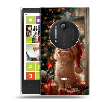 Силиконовый чехол на Nokia Lumia 1020 с принтом Новый год