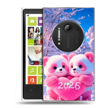 Силиконовый чехол на Nokia Lumia 1020 с принтом Новый год