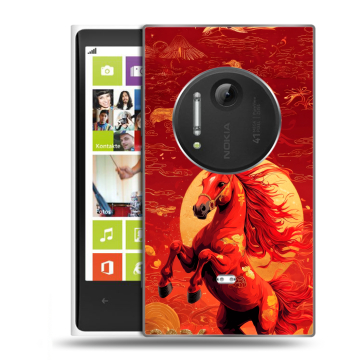 Силиконовый чехол на Nokia Lumia 1020 с принтом Новый год