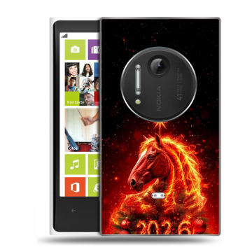 Силиконовый чехол на Nokia Lumia 1020 с принтом Новый год
