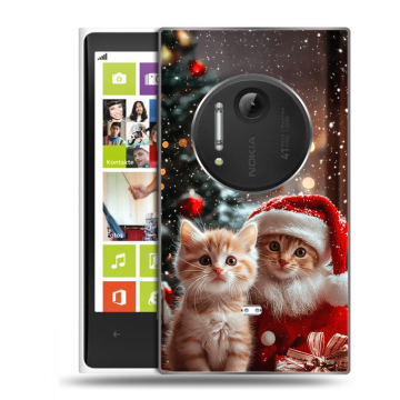 Силиконовый чехол на Nokia Lumia 1020 с принтом Новый год