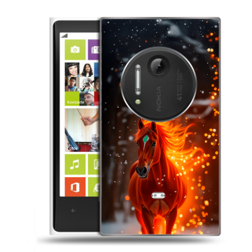 Силиконовый чехол на Nokia Lumia 1020 с принтом Новый год