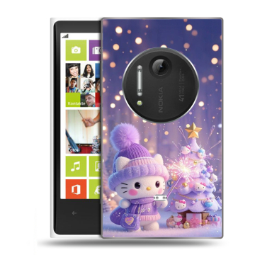 Силиконовый чехол на Nokia Lumia 1020 с принтом Новый год