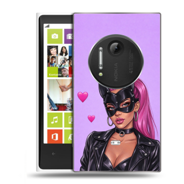 Силиконовый чехол на Nokia Lumia 1020 с принтом женский