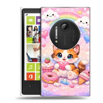 Силиконовый чехол на Nokia Lumia 1020 с принтом для девочек