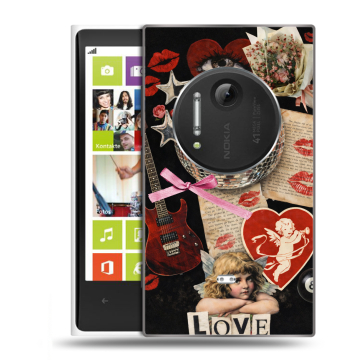 Силиконовый чехол на Nokia Lumia 1020 с принтом для девочек