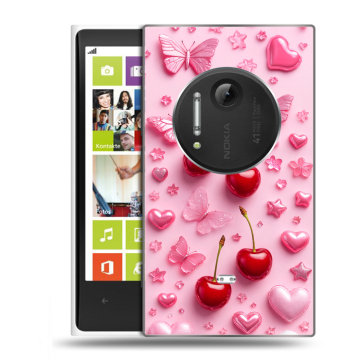 Силиконовый чехол на Nokia Lumia 1020 с принтом для девочек