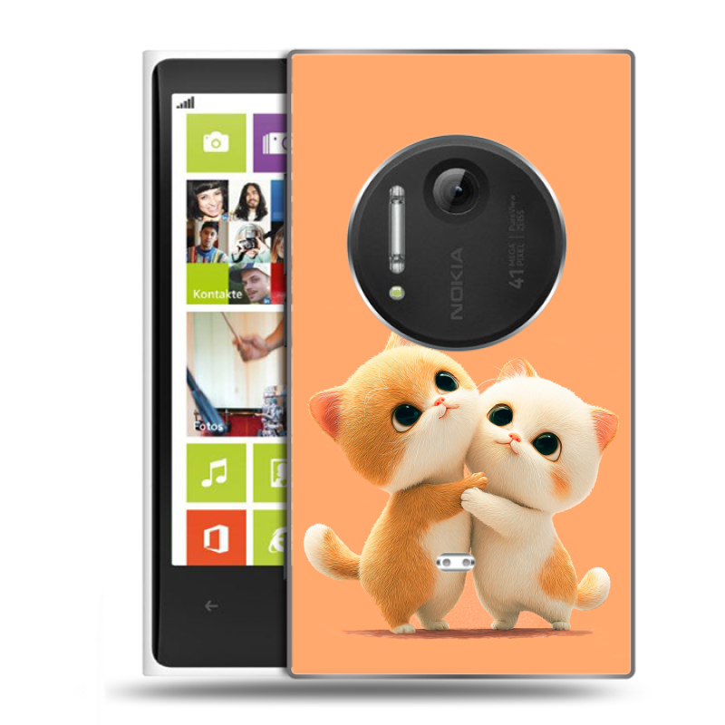 Силиконовый чехол на Nokia Lumia 1020 с принтом Милые котики Силиконовый чехол на Nokia Lumia 1020 с принтом Милые котики