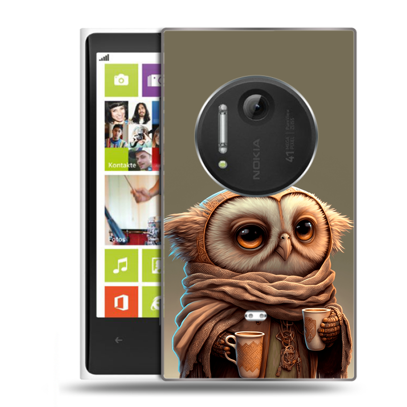 Силиконовый чехол на Nokia Lumia 1020 с принтом Сова Силиконовый чехол на Nokia Lumia 1020 с принтом Сова