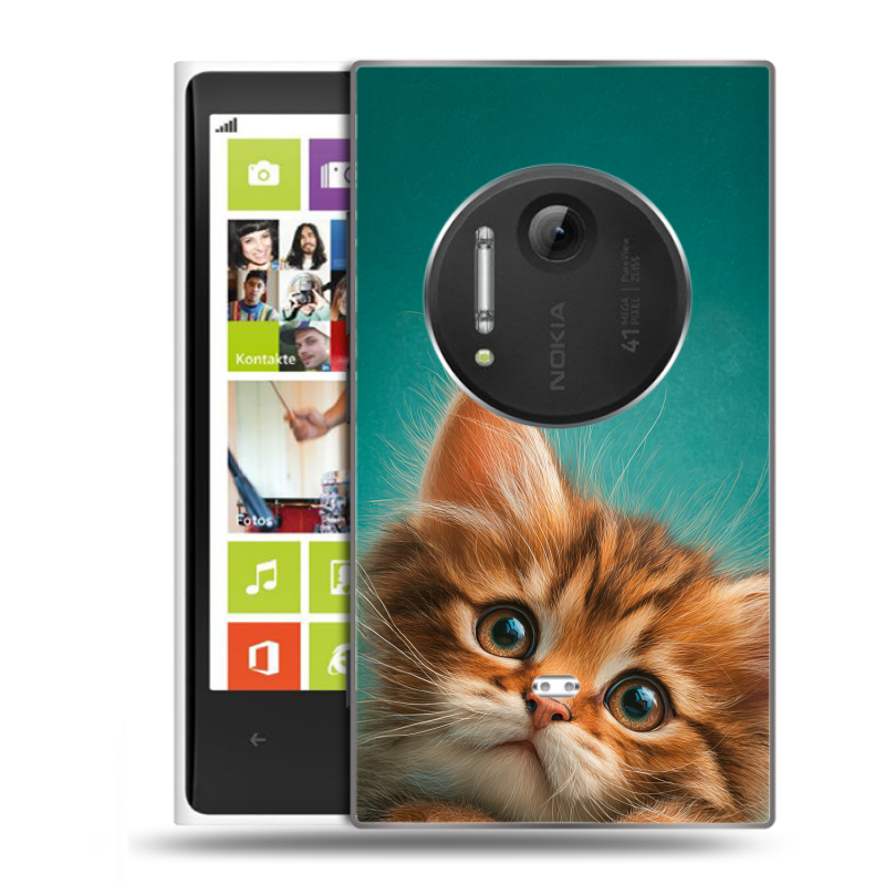 Силиконовый чехол на Nokia Lumia 1020 с принтом котенок Силиконовый чехол на Nokia Lumia 1020 с принтом котенок